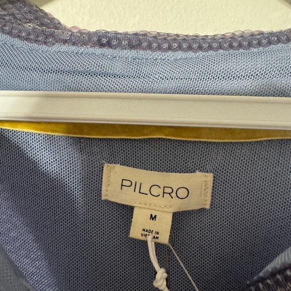 Pilcro Shimmering Sequin Blouse - Silver Blue, medium - Picture 3 of 8